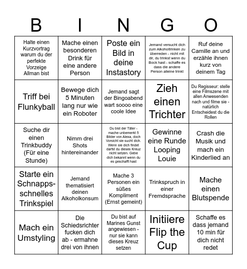 Mattis Bingo Card