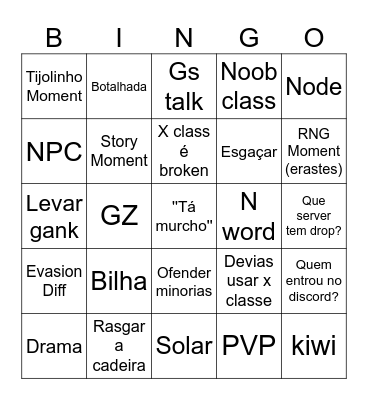 Discord Bingo Card