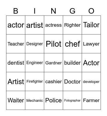 Bingo Card