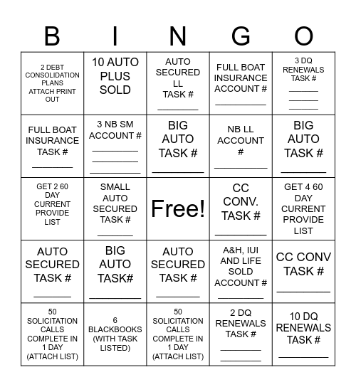 1209 BINGO Card