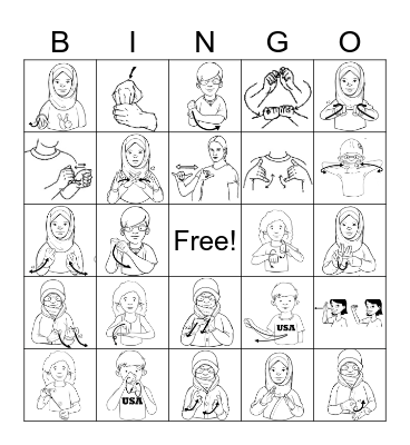ASL Sport Bingo Card