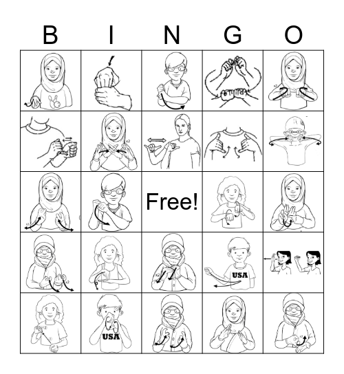 ASL Sport Bingo Card