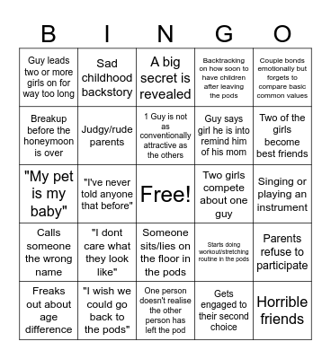 Love is Blind Sverige!!!! Bingo Card