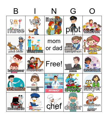 Jobs/Careers Bingo Card