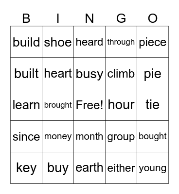 Extension BINGO Card