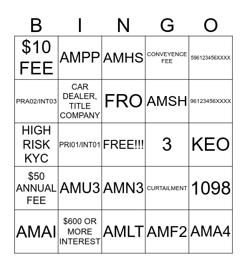 ALS LINES/KEOS  Bingo Card
