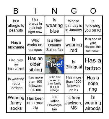 Social Media Bingo Card