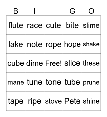 Bingo Card