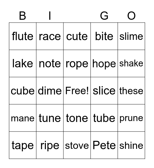 Bingo Card