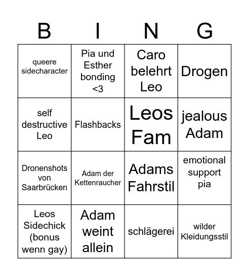 SPATORT Bingo Card