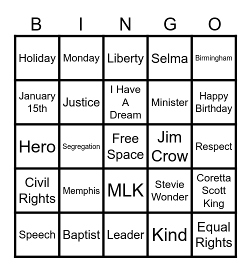 Let Freedom Ring Bingo Card