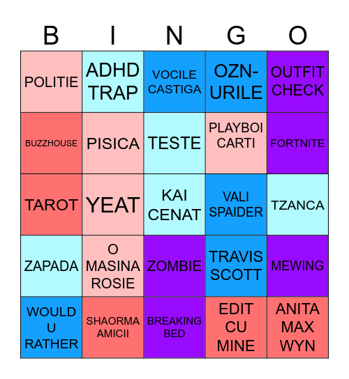 TIKTOK BINGO 2024 Bingo Card