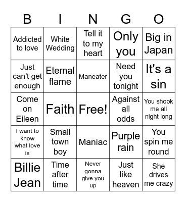 My Mix Bingo Card