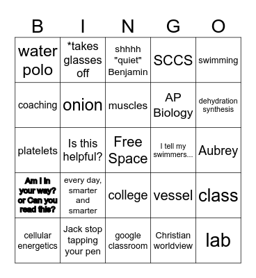 Coach Lopo Bingo! Bingo Card
