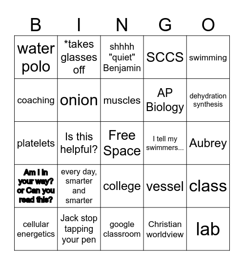 Coach Lopo Bingo! Bingo Card