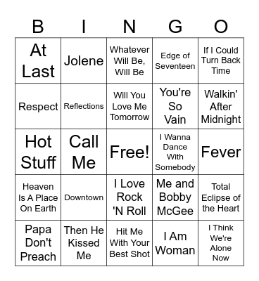 Female Artists of the 20th Century Bingo Card