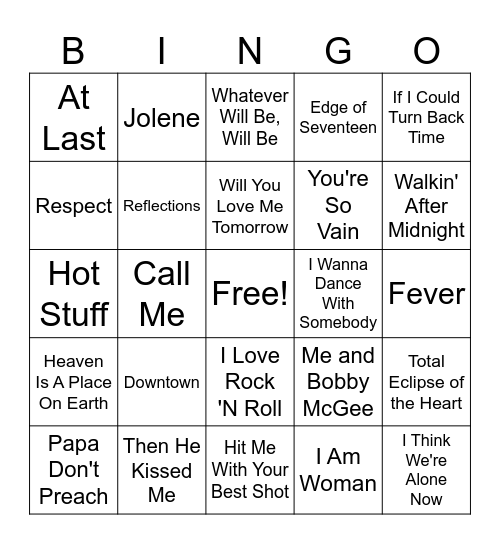 Female Artists of the 20th Century Bingo Card