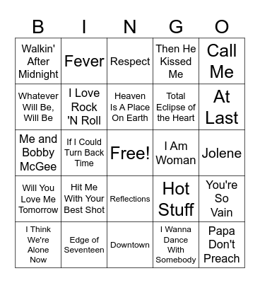 Female Artists of the 20th Century Bingo Card