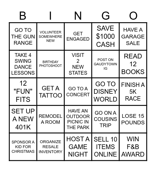 Melody 2024 Bingo Card