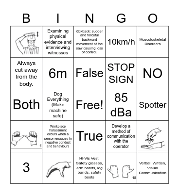 Safety Bingo Card