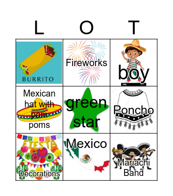 Cinco de Mayo Bingo Card