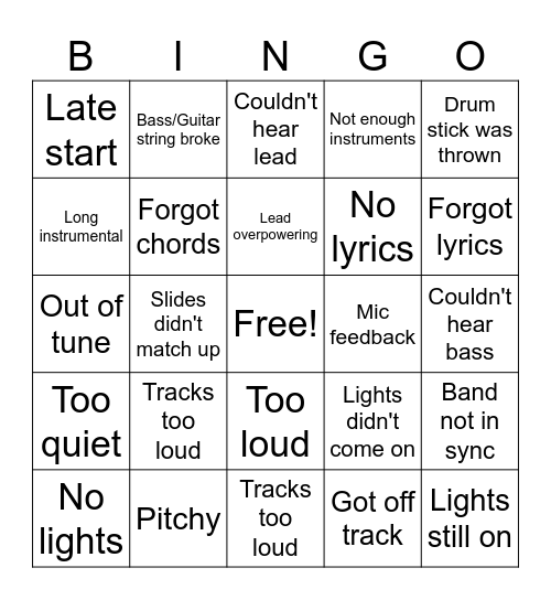 Complaint B-B-Bingo Card