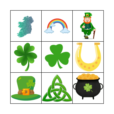 St. Patrick's Day Bingo Card