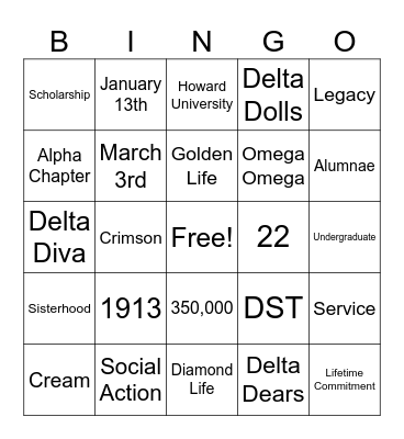 FOUNDERS DAY BINGO Card