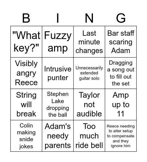 Velvet Tsar Bingo Card