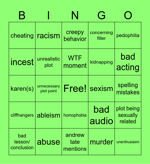 tmrws teachings Bingo Card