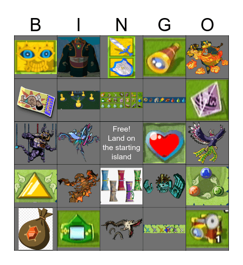 Wind Waker Rando Bingo Card