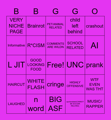 REELS BINGO Card