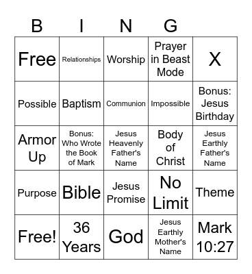 HYPE BINGO Card