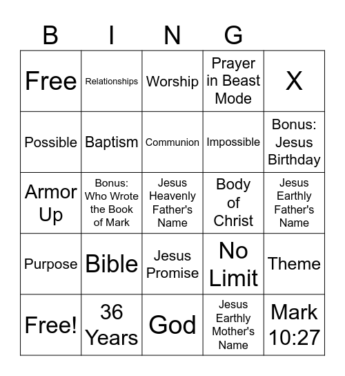 HYPE BINGO Card