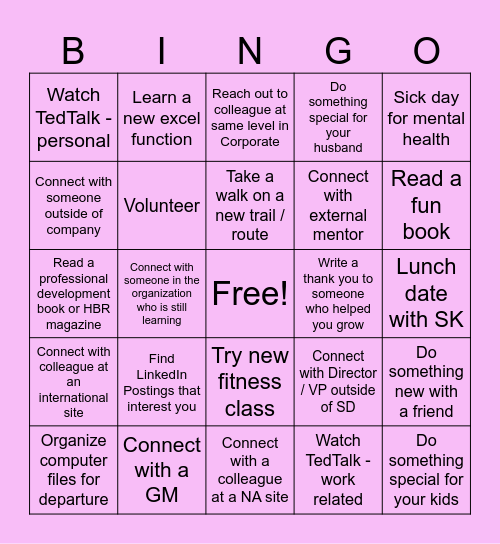 Waiting for the Next Thing Bingo Card