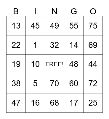 ArtsWave 2013 Bingo Card