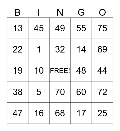 ArtsWave 2013 Bingo Card