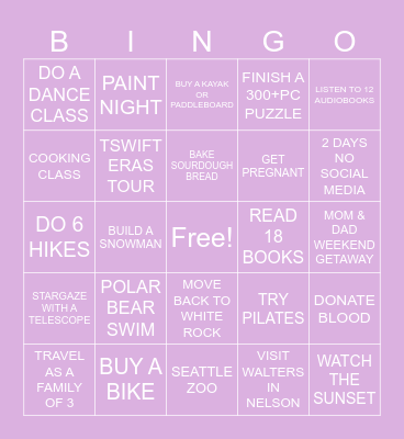 2024 Bingo Card