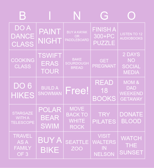 2024 Bingo Card