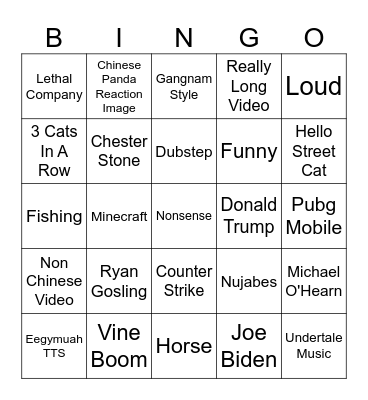 Douyin Bingo 1 Bingo Card