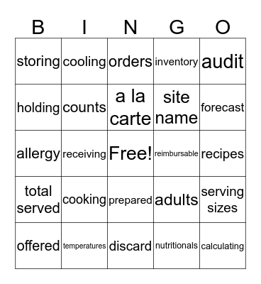 PRODUCTION RECORD Bingo Card