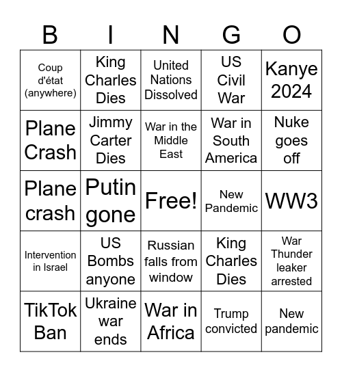 2024 Bingo Card