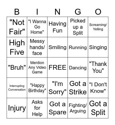 Birthday Bingo Card