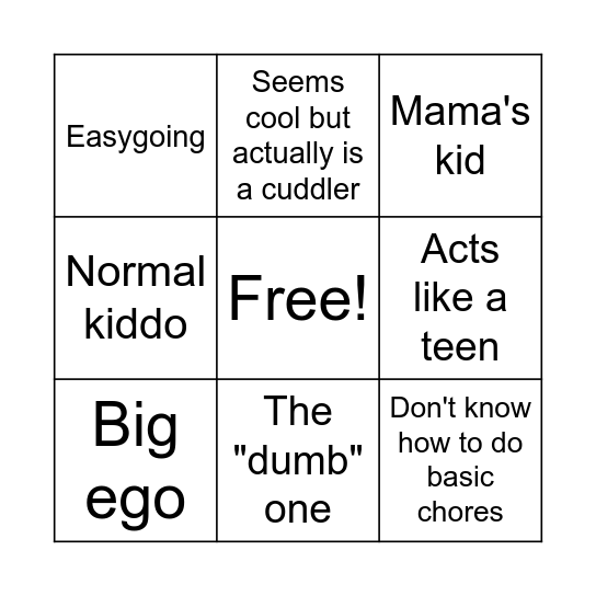 DPS Player Bingo Card