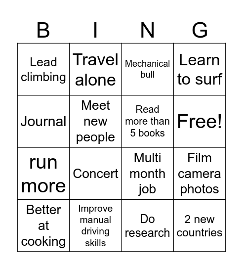 2024 Bingo Card