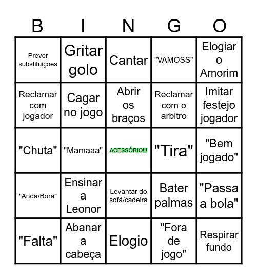 Futebol D&L Bingo Card