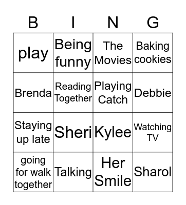 What We Like About MOM Bingo Card