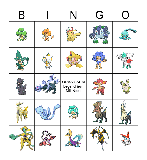 Shiny Hunting 2024 Bingo Card