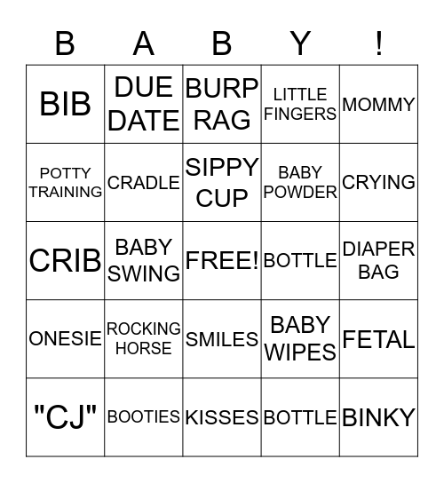 CJ's BINGO Card