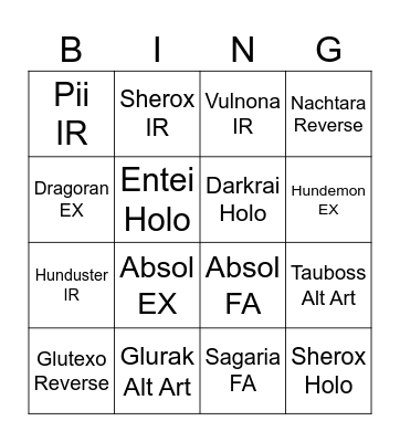 Obsidian Flames Gnabi Bingo Card